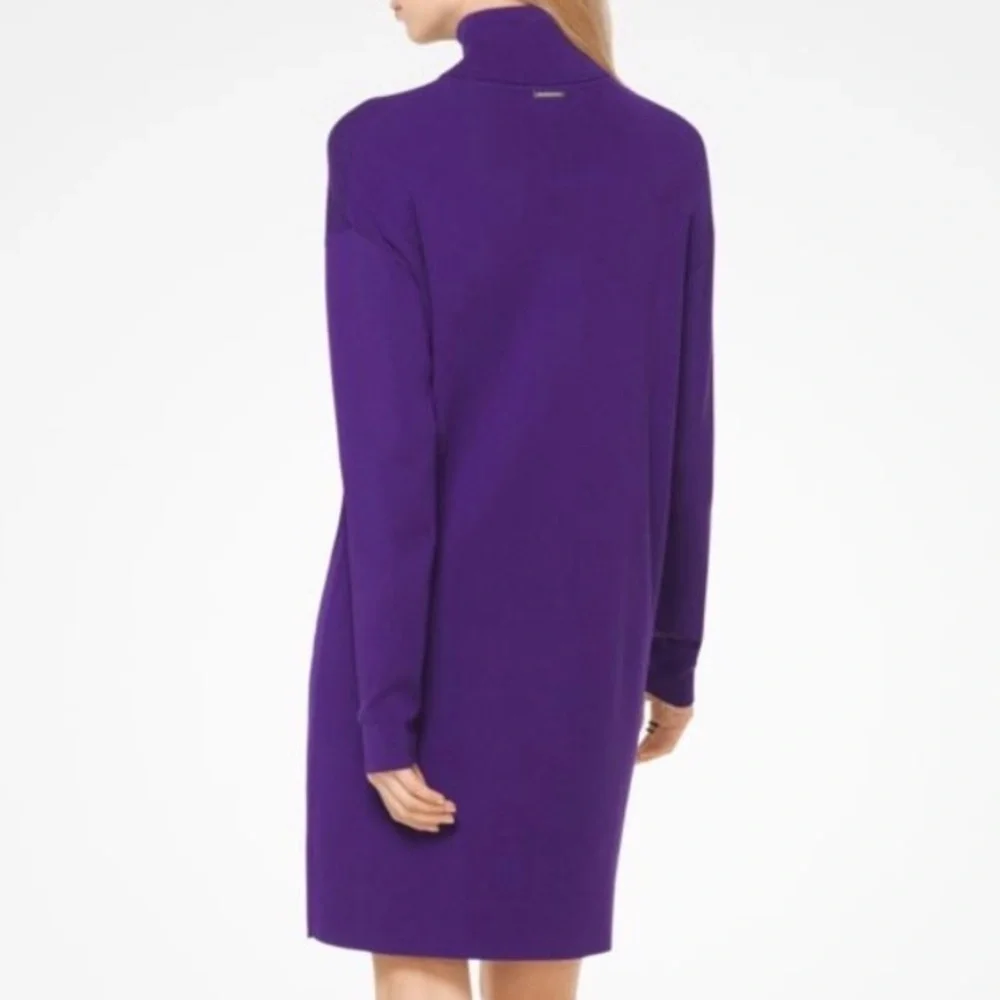 Michael Michael Kors Cashmere Blend Turtleneck‎ Long Sleeve Sweater Dress XXS